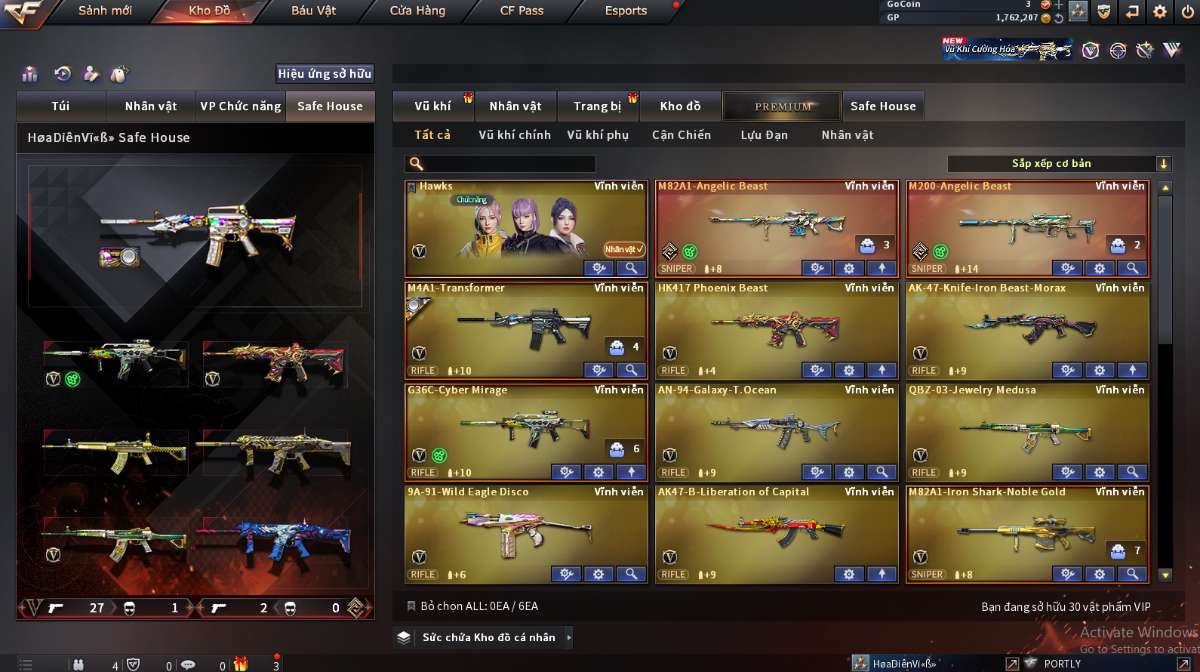 shop acc cf uy tin gia re